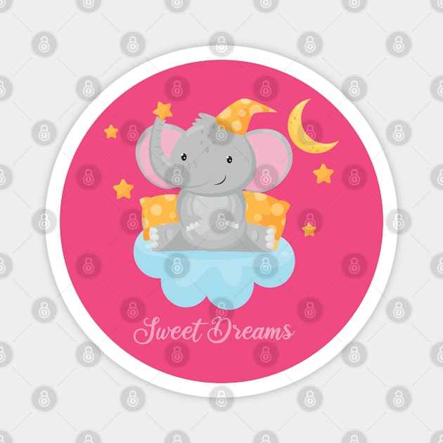 Sweet Dreams Elephant Magnet by Macphisto Shirts